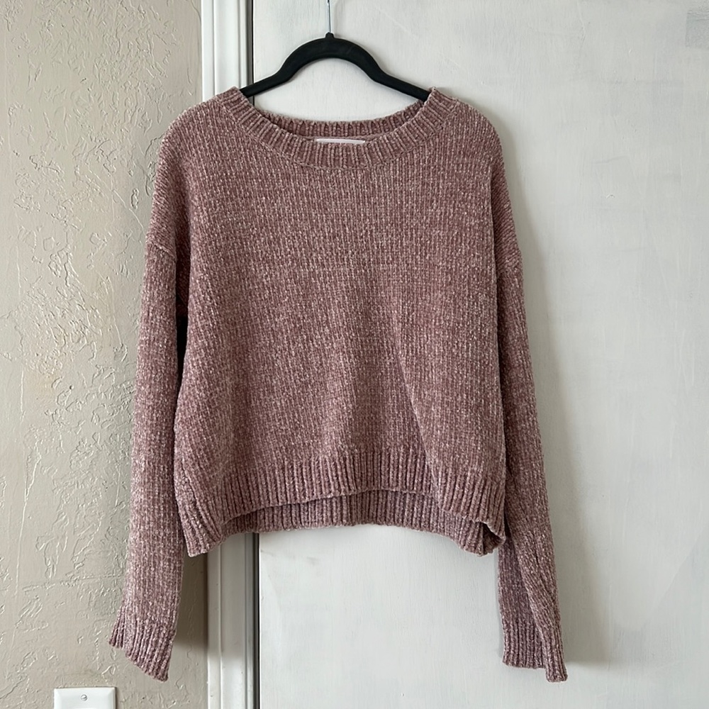 Chenille Cropped Sweater
